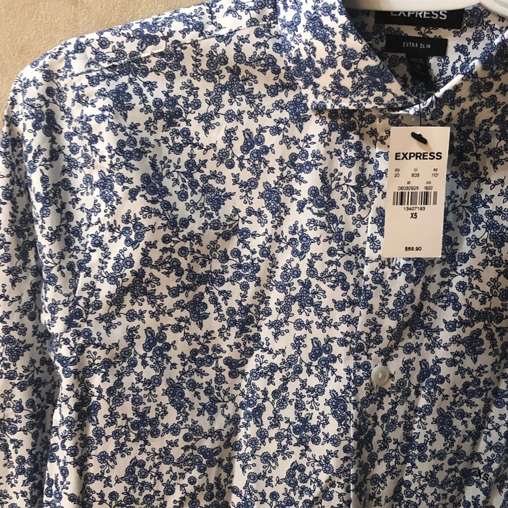 Express Floral Dress Shirt